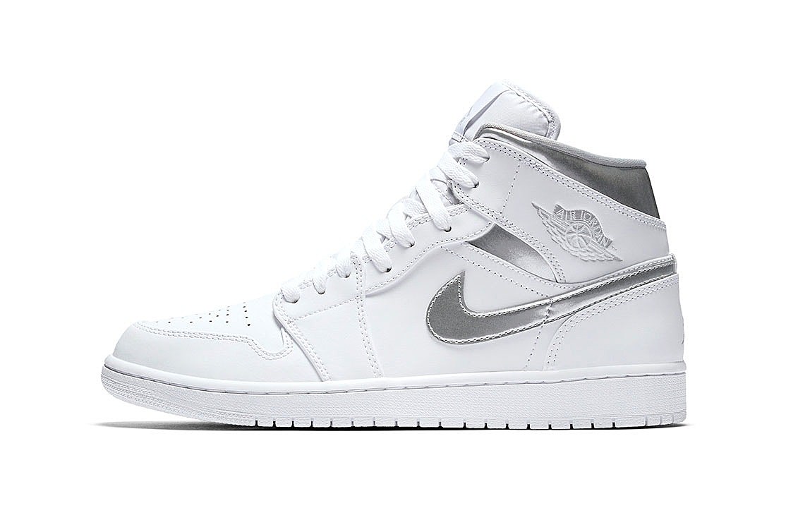 Air Jordan 1 Mid Metallic Silver